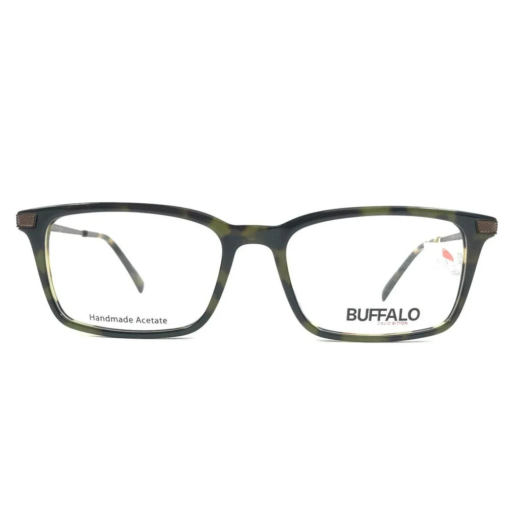 Buffalo by David Bitton Eyeglasses Frames BM003 OLI Green Tortoise 53-17-145